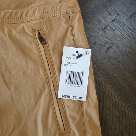 Roark Layover Trail Hybrid Adventure Shorts Tan Size 30- New RS364 Hiking Cargo - Picture 3 of 10